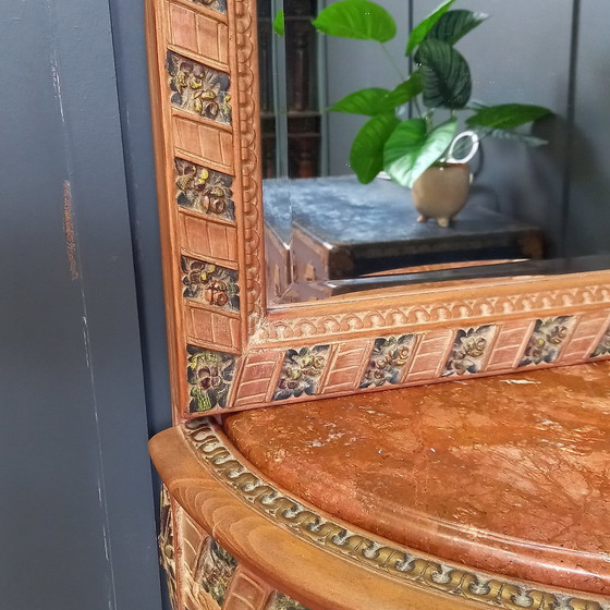 Image 1 of Table console vintage avec miroir