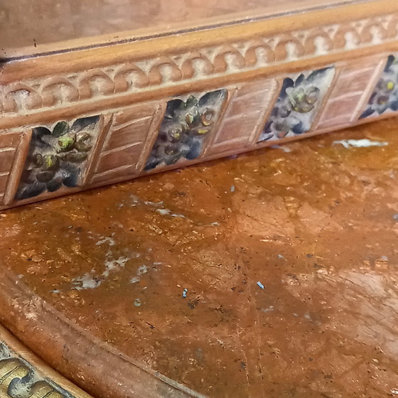 Image 1 of Table console vintage avec miroir