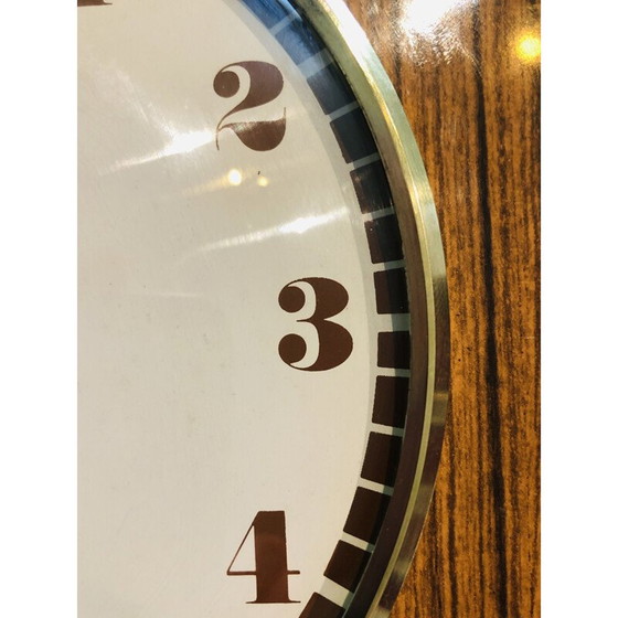 Image 1 of Horloge vintage en laiton et formica par JAZ 1970