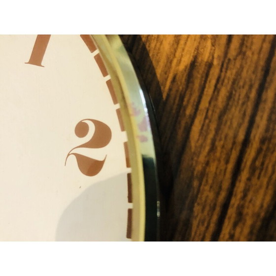 Image 1 of Horloge vintage en laiton et formica par JAZ 1970
