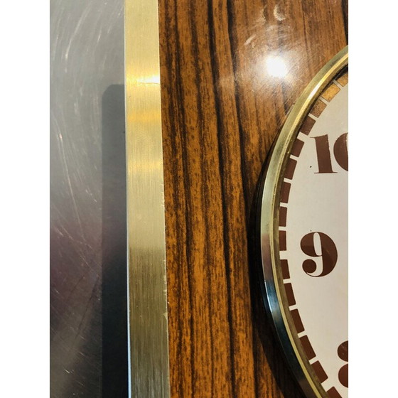 Image 1 of Horloge vintage en laiton et formica par JAZ 1970