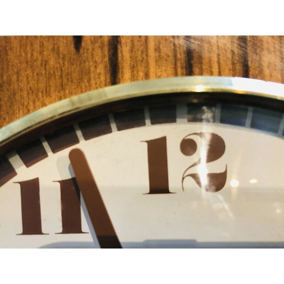 Image 1 of Horloge vintage en laiton et formica par JAZ 1970