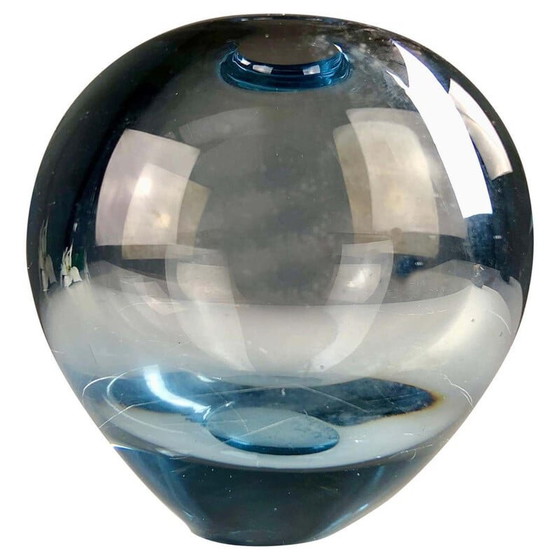 Image 1 of Vase vintage en verre soufflé à la bouche par Per Lütken pour Holmegaard, Danemark 1950