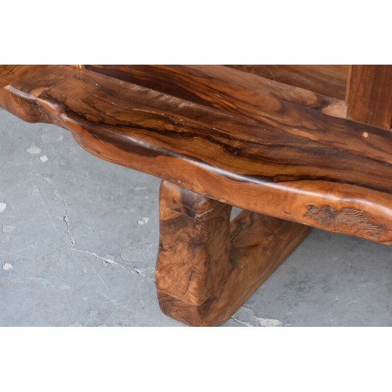 Image 1 of Buffet vintage brutaliste en bois d'olivier, 1960-1970
