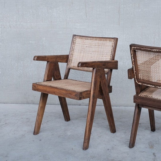 Image 1 of 2 chaises de bureau vintage Chandigarh PJ-SI-28-B