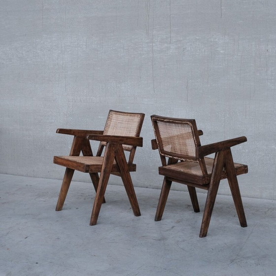 Image 1 of 2 chaises de bureau vintage Chandigarh PJ-SI-28-B