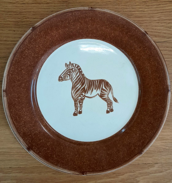 Image 1 of 5X Assiettes Vintage Animaux De La Savane 