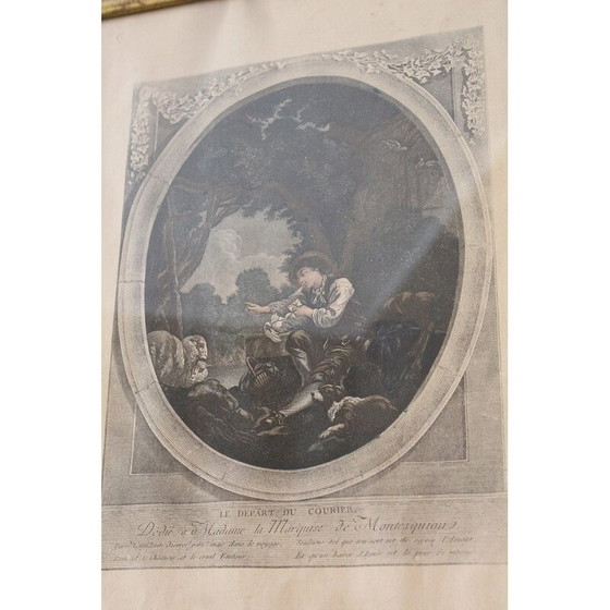 Image 1 of Paire de tableaux anciens dédiés à la Marquise Madame de Montesquiou