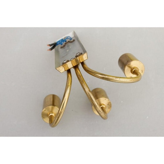 Image 1 of Applique en laiton vintage Art déco, années 1940