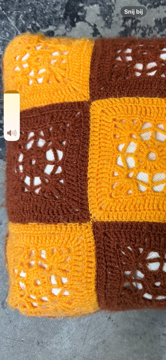 Image 1 of Coussin Vintage Sloop Avec Coussin Crocheté