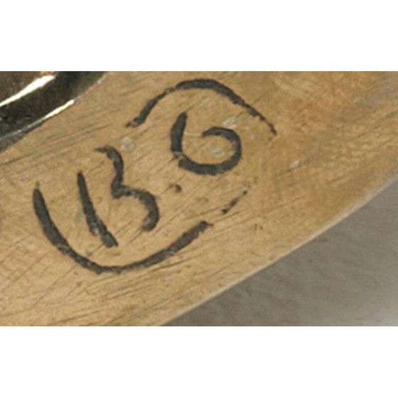Image 1 of Table basse vintage en acajou, bronze et verre "Quatuor" par Garouste et Bonetti, 1995