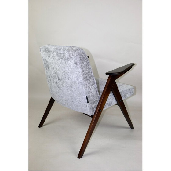 Image 1 of Fauteuil Bunny vintage gris argenté par Józef Chierowski, 1970