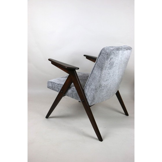 Image 1 of Fauteuil Bunny vintage gris argenté par Józef Chierowski, 1970