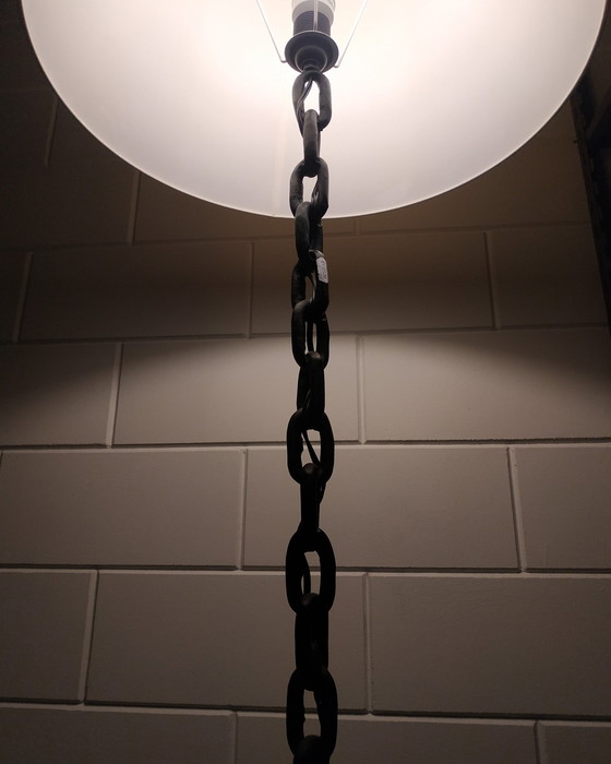 Image 1 of Lampe à chaîne vintage style brutaliste 50s-60s