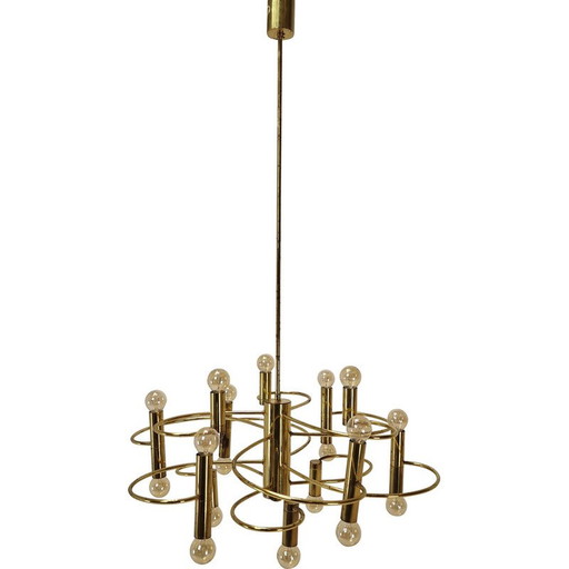 Lustre vintage de Gaetano Sciolari, Italie 1970