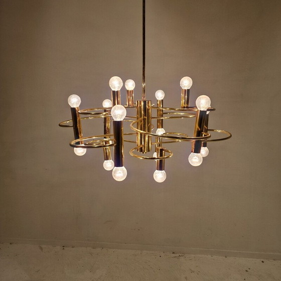 Image 1 of Lustre vintage de Gaetano Sciolari, Italie 1970