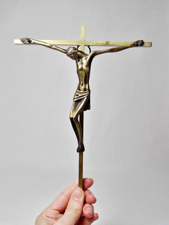 Image 1 of Crucifix Bronze Et Laiton Fin