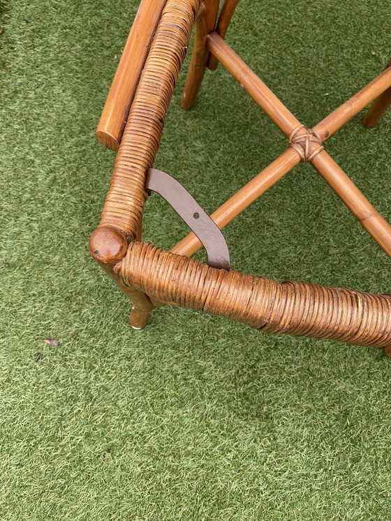 Image 1 of Chaises de salle à manger design en rotin 4 pièces