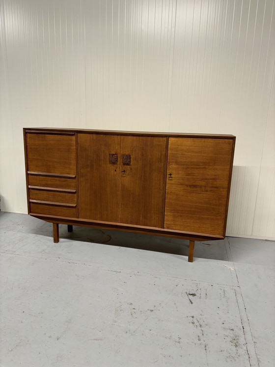 Image 1 of Buffet haut en teck scandinave