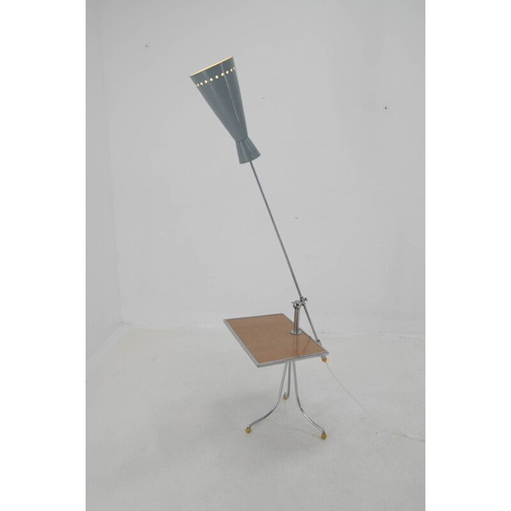 Image 1 of Lampadaire vintage de l'ère spatiale avec abat-jour réglable, 1960