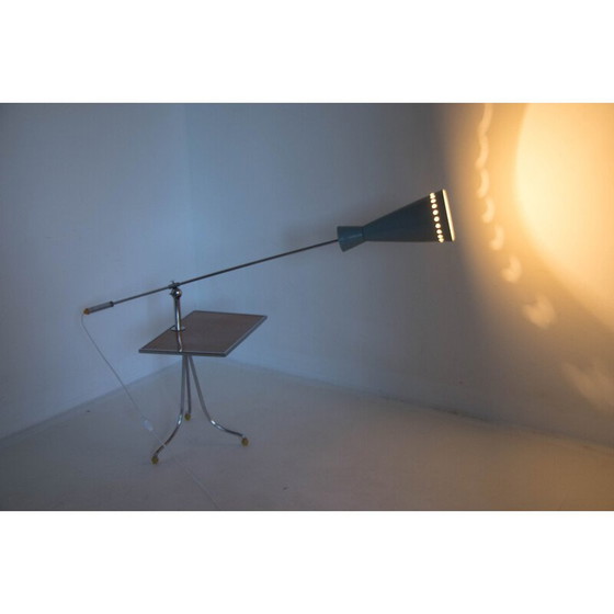 Image 1 of Lampadaire vintage de l'ère spatiale avec abat-jour réglable, 1960
