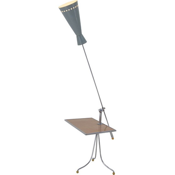 Image 1 of Lampadaire vintage de l'ère spatiale avec abat-jour réglable, 1960