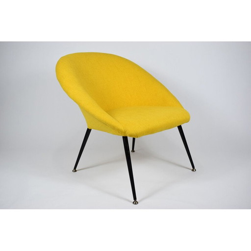 Fauteuil vintage jaune Olympia 1960s