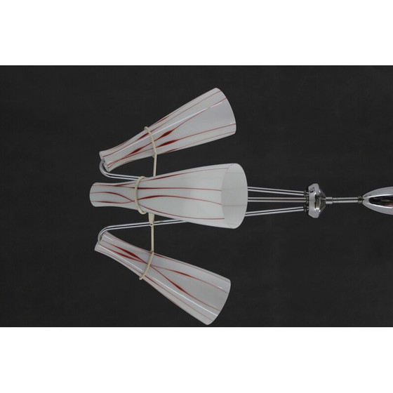 Image 1 of Lustre en verre vintage, Tchécoslovaquie 1970