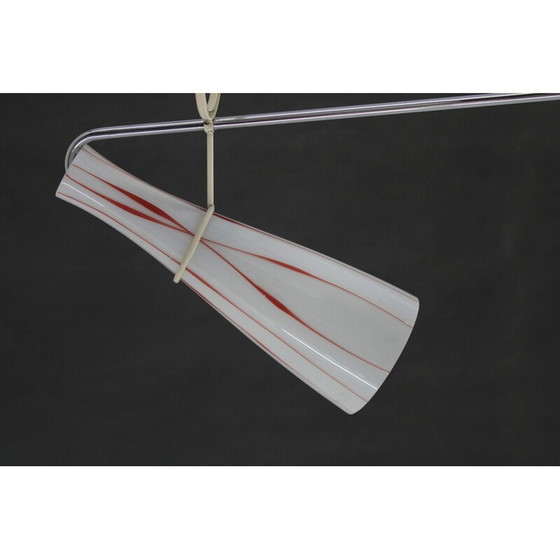 Image 1 of Lustre en verre vintage, Tchécoslovaquie 1970