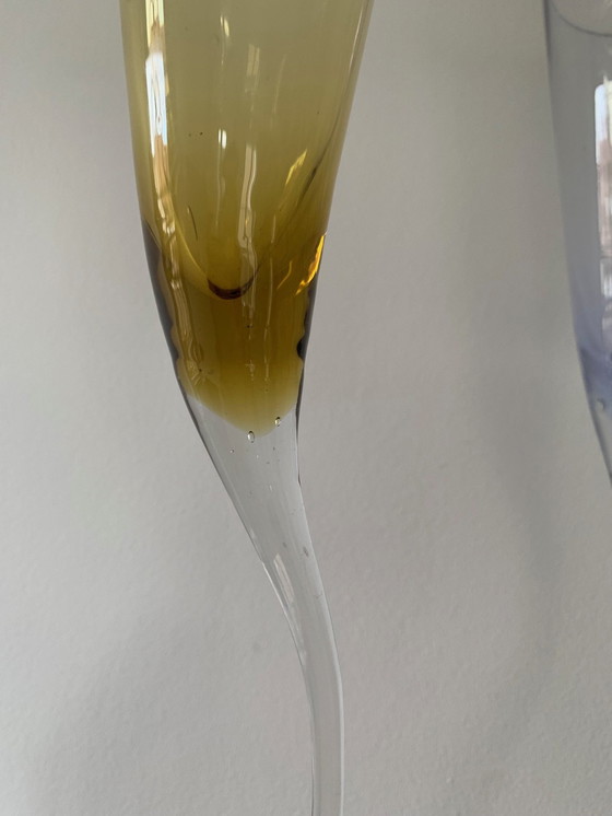 Image 1 of Set de 5 flûtes à champagne dansantes multicolores