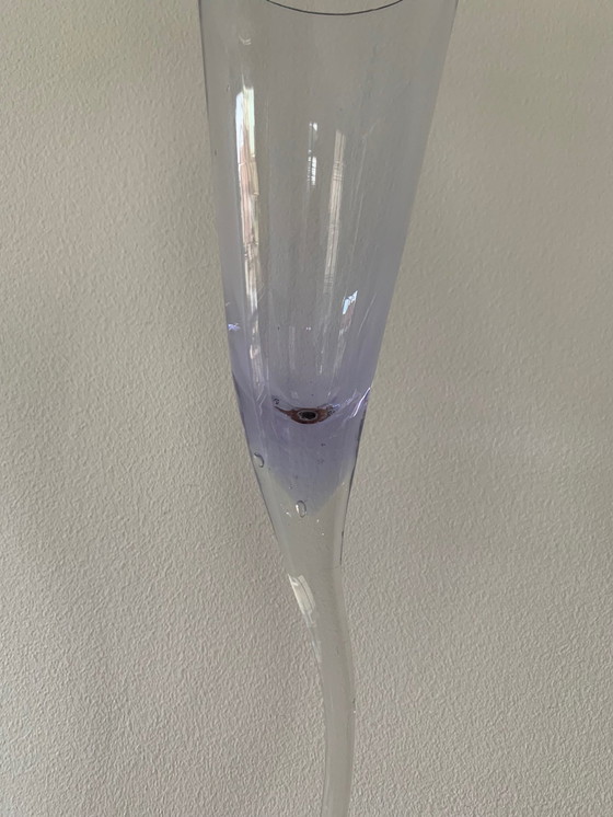 Image 1 of Set de 5 flûtes à champagne dansantes multicolores