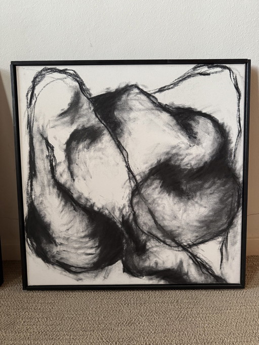 Charcoal 2-panel by Galerie Husstege