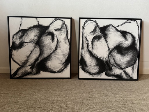 Charcoal 2-panel by Galerie Husstege