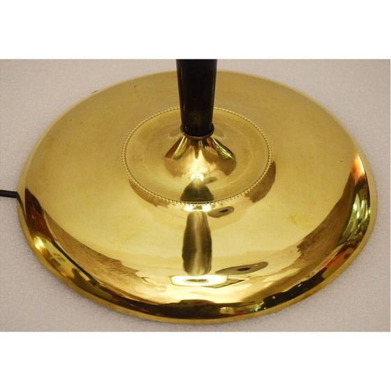 Image 1 of Lampadaire vintage en laiton et acajou, années 1950