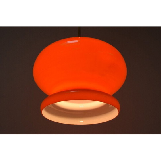 Image 1 of Lampe suspendue vintage en verre, Tchécoslovaquie 1960