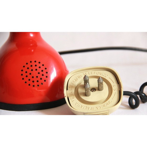 Image 1 of Téléphone rouge vintage Cobra ou Ericofon par Ralph Lysells et Hugo Blomberg pour Ericsson, Suède 1956