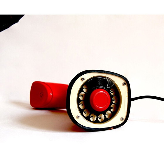 Image 1 of Téléphone rouge vintage Cobra ou Ericofon par Ralph Lysells et Hugo Blomberg pour Ericsson, Suède 1956