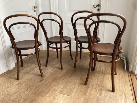 Image 1 of 4X chaises Thonet originales n° 14