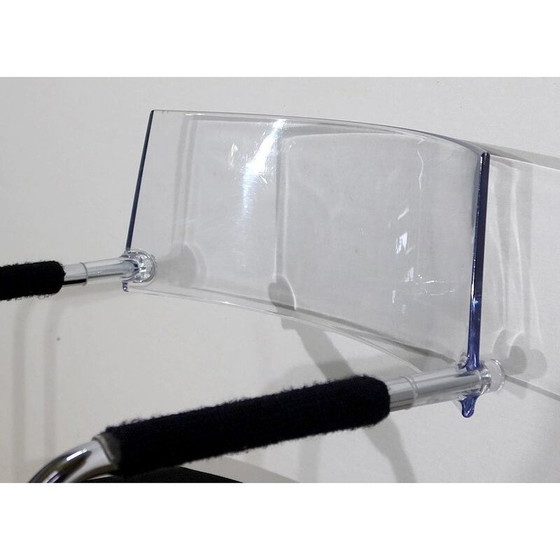 Image 1 of Chaise de bureau vintage en métal chromé