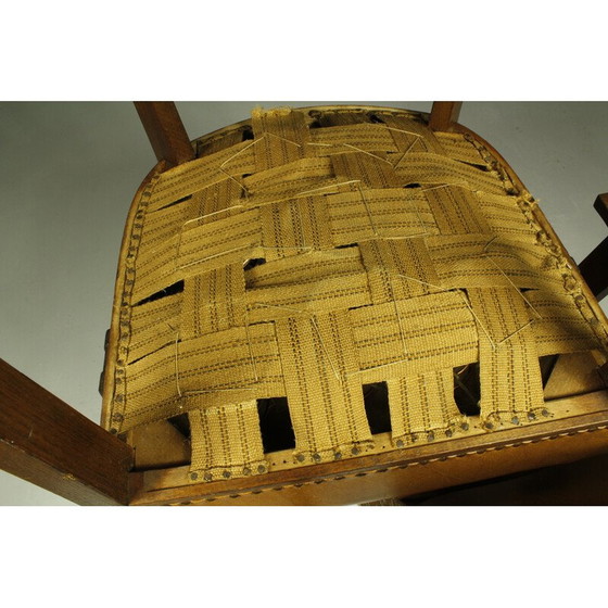 Image 1 of Ensemble de 7 chaises vintage en chêne par Hendrik Wouda, 1920