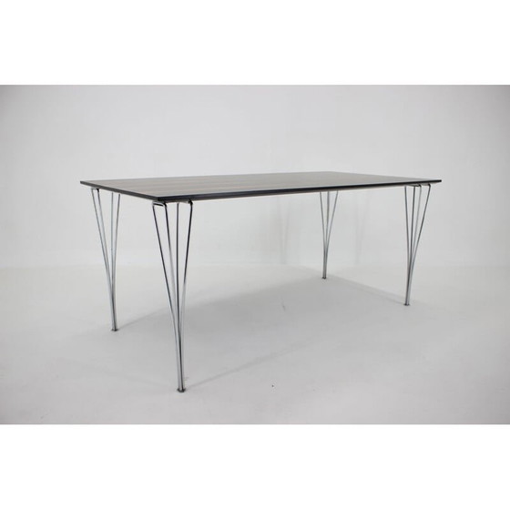 Image 1 of Table de salle à manger rectangulaire vintage par Piet Hein, Bruno Mathsson et Arne Jacobsen pour Friz Hansen, années 1980