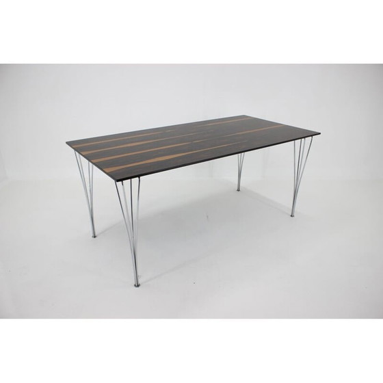 Image 1 of Table de salle à manger rectangulaire vintage par Piet Hein, Bruno Mathsson et Arne Jacobsen pour Friz Hansen, années 1980