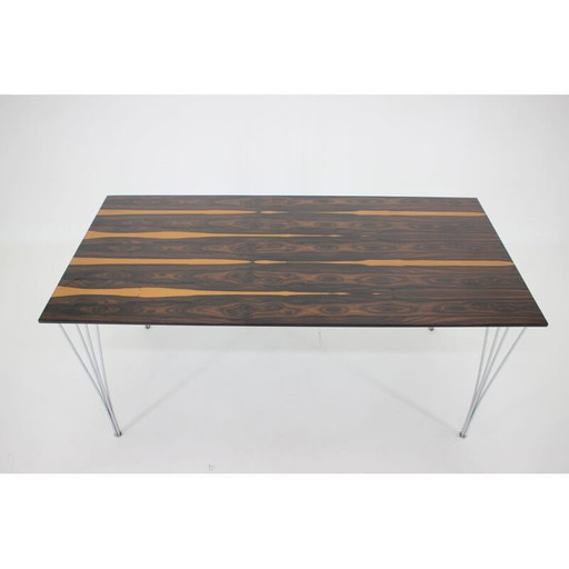 Table de salle à manger rectangulaire vintage par Piet Hein, Bruno Mathsson et Arne Jacobsen pour Friz Hansen, années 1980