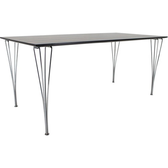 Image 1 of Table de salle à manger rectangulaire vintage par Piet Hein, Bruno Mathsson et Arne Jacobsen pour Friz Hansen, années 1980
