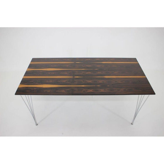 Image 1 of Table de salle à manger rectangulaire vintage par Piet Hein, Bruno Mathsson et Arne Jacobsen pour Friz Hansen, années 1980