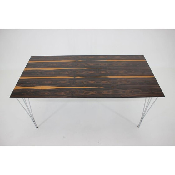 Image 1 of Table de salle à manger rectangulaire vintage par Piet Hein, Bruno Mathsson et Arne Jacobsen pour Friz Hansen, années 1980