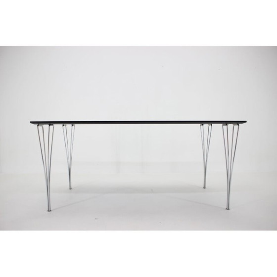 Image 1 of Table de salle à manger rectangulaire vintage par Piet Hein, Bruno Mathsson et Arne Jacobsen pour Friz Hansen, années 1980