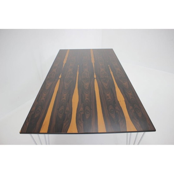Image 1 of Table de salle à manger rectangulaire vintage par Piet Hein, Bruno Mathsson et Arne Jacobsen pour Friz Hansen, années 1980
