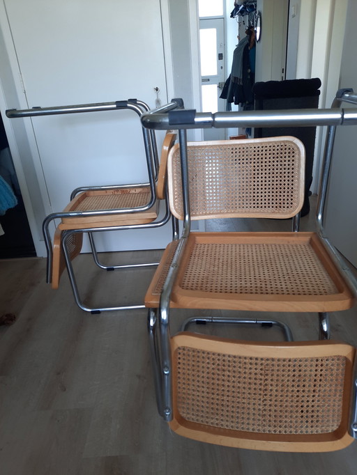 4x Chaises tubulaires