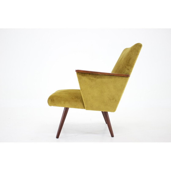 Image 1 of Fauteuil vintage en bois de hêtre avec rembourrage, Tchécoslovaquie, années 1960